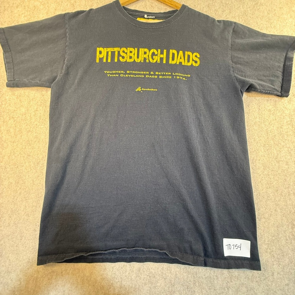 South Side Shirt Company Pittsburgh Dads Graphic T-Shirt Mens Large Black Yellow
